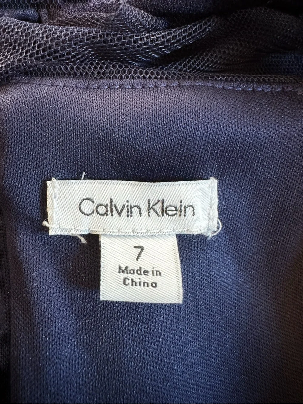 Calvin Klein | Illusion Mesh Bow Front Dress (7)